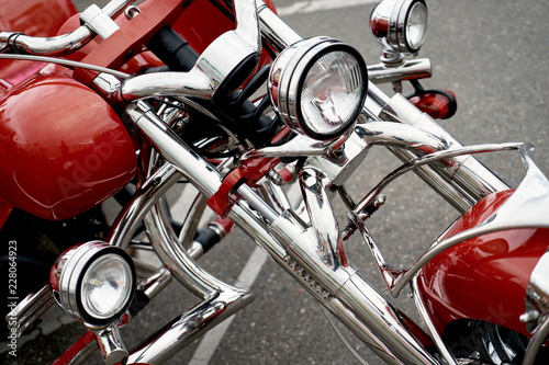 An image of a motorcycle headlight.