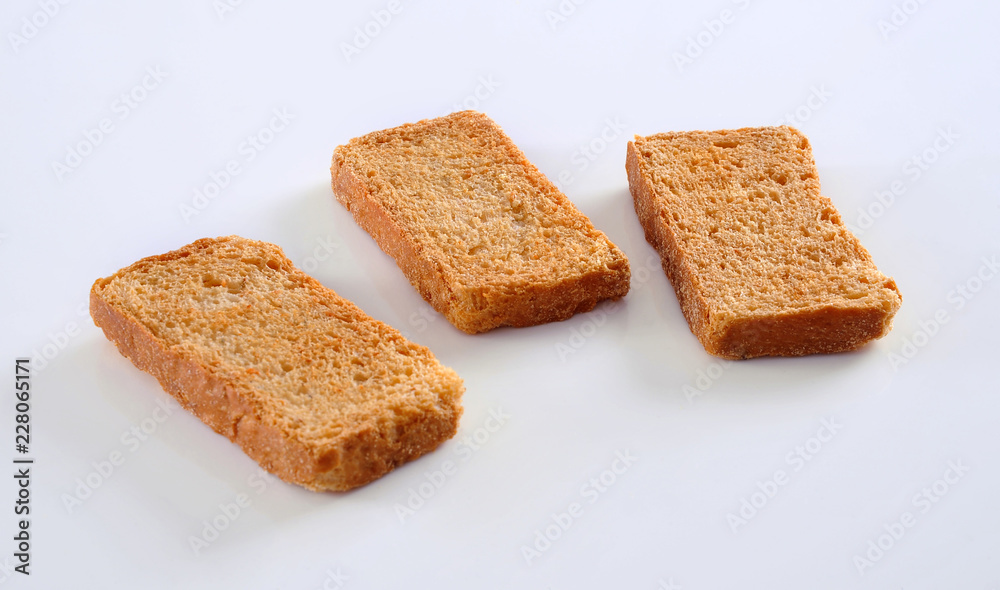 Tea Rusk, Crunchy, crispy dry biscuit, a famous breakfast snack. Tea Rusk, Crunchy, crispy dry biscuit, a famous breakfast snack.