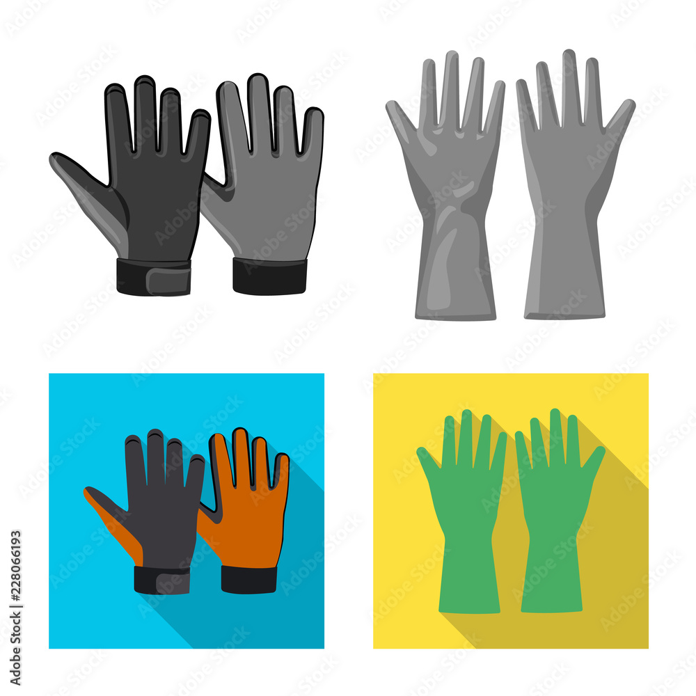 Isolated object of glove and winter symbol. Set of glove and equipment stock vector illustration. Isolated object of glove and winter symbol. Set of glove and equipment stock vector illustration.