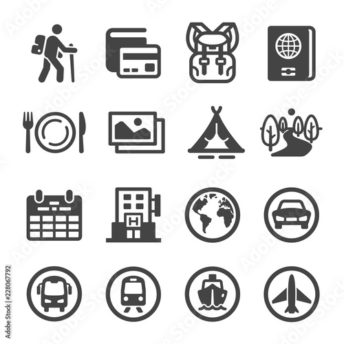travel icon set