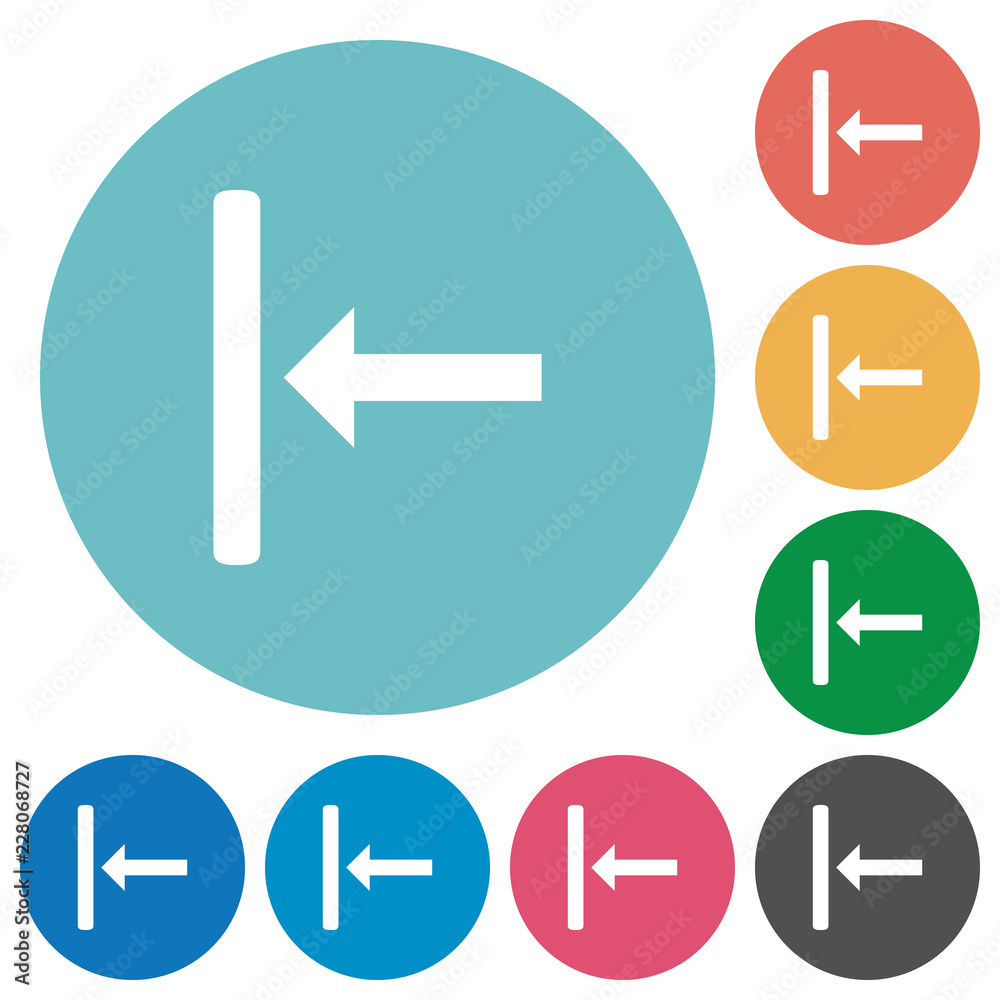 Align to left flat round icons Align to left flat round icons