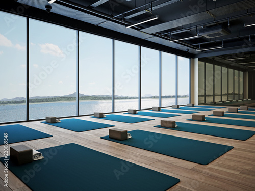 Yoga studio interior #2, 3D render