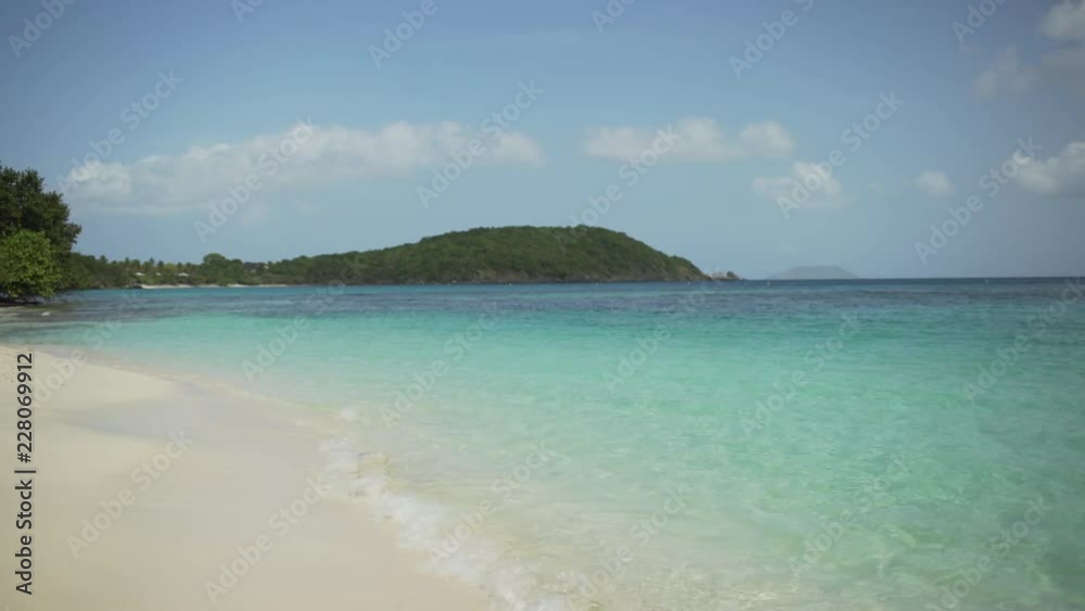Background Plate of The blue tide coming in on the shore for green screen Background Plate of The blue tide coming in on the shore for green screen