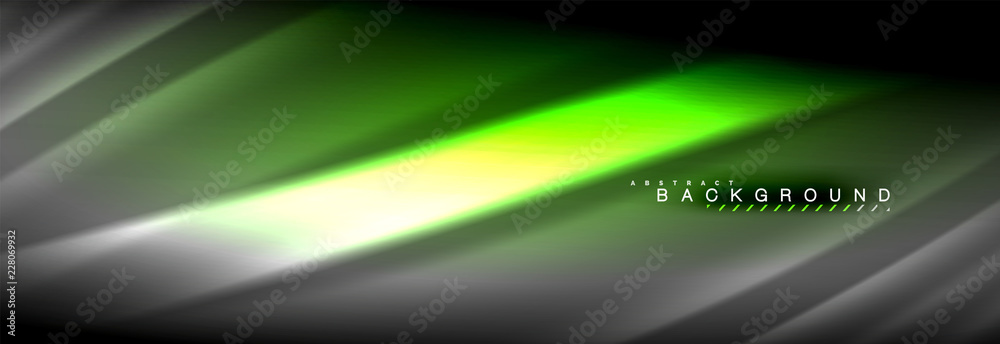 Neon glowing fluid wave lines, magic energy space light concept, abstract background wallpaper design Neon glowing fluid wave lines, magic energy space light concept, abstract background wallpaper design