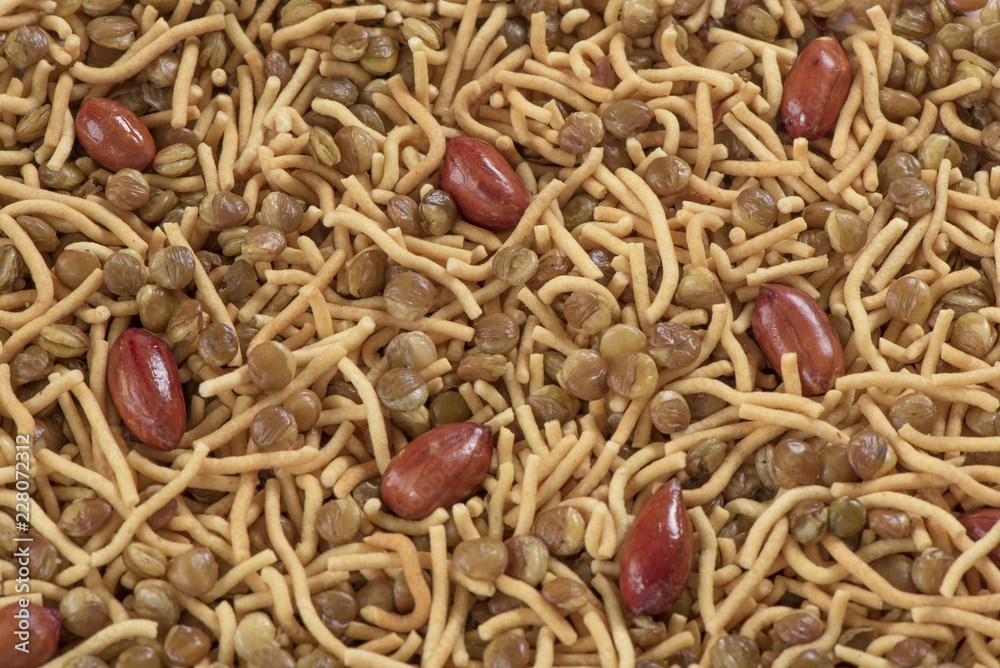Mix Sev Nimco, Blend of sev with lentils, potatos & peanuts Mix Sev Nimco, Blend of sev with lentils, potatos & peanuts