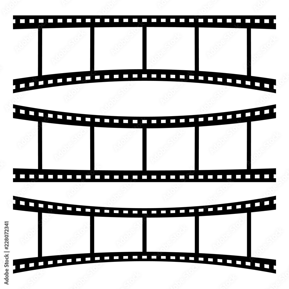 Film strips and blank writing area. Vector illustration design.