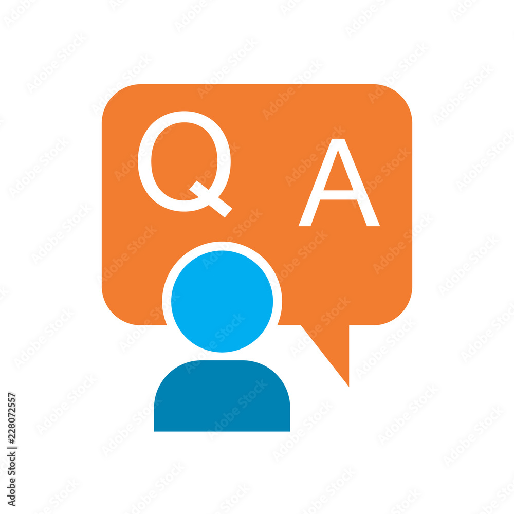 Question and answer in the bubble.Vector illustration design. Question and answer in the bubble.Vector illustration design.