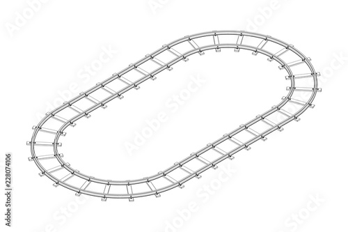 Railway track frame. Isolat...