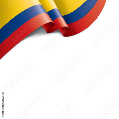 Colombia flag, vector illustration on a white background