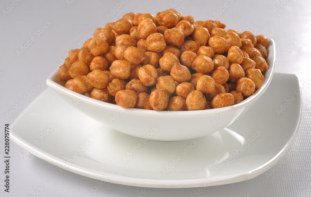 Crispy spicy Chickpeas. Yummy, spicy & crunchy snack Crispy spicy Chickpeas. Yummy, spicy & crunchy snack