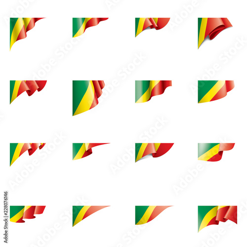 Congo flag, vector illustration on a white background © butenkow