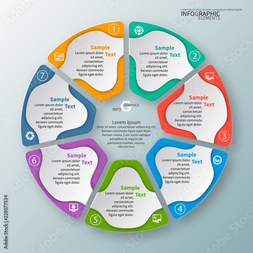 Abstract 3D Paper Infographics. Business template .Vector illustration