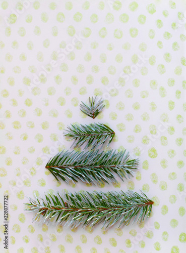 christmas holiday card on dotted winter background