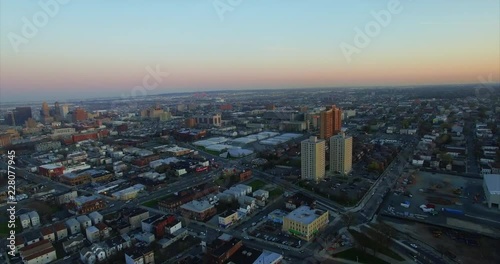 Wallpaper Mural Aerial of Traffic & Buildings in Newark New Jersey East Orange Torontodigital.ca