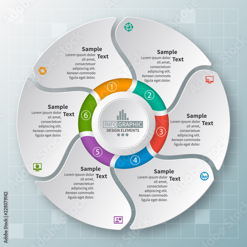 Abstract 3D Paper Infographics. Business template .Vector illustration