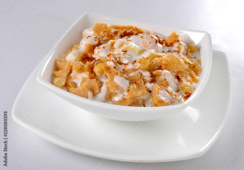 Dahi Bhallay, A yogurt base deleciuos street snack available with plain spicy, mix chat, papri, meethe & chana chaat Dahi Bhallay, A yogurt base deleciuos street snack available with plain spicy, mix chat, papri, meethe & chana chaat