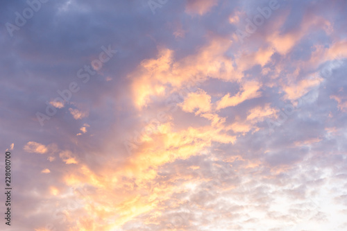 Abstract colorful of clouds and sky in sunshine for texture background.
