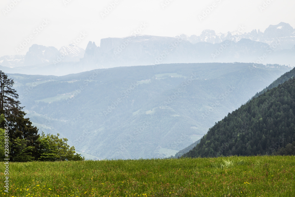 south tyrolian mountains in the distance