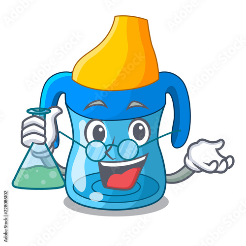 Professor cartoon drink training cup for baby