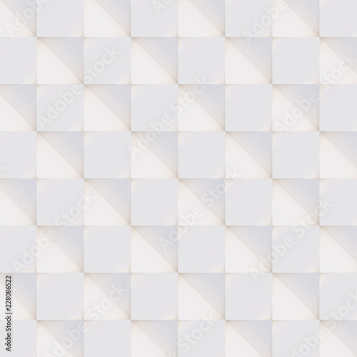 Wallpaper Mural Seamless 3D pattern made of white and beige geometric shapes, creative background or wallpaper surface made of light and shadow. Futuristic decorative abstract texture design, simple graphic elements Torontodigital.ca