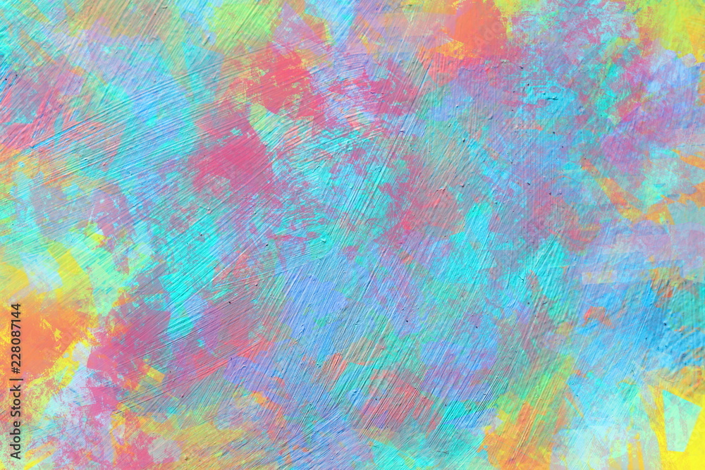 Vivid  paint close up texture background with  vibrant colorful creative patterns and dynamic strokes.   With colors for creativity, imaginative ideas. Suitable for print, web, posters.