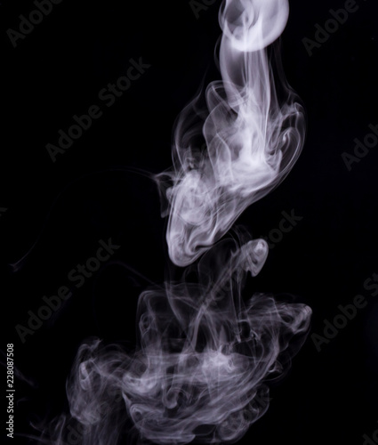 cigarette smoke isolated vapor realistic mist on black background