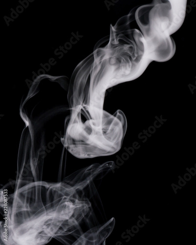 cigarette smoke isolated vapor realistic mist on black background