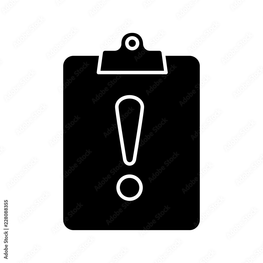 Assignment late glyph icon Assignment late glyph icon