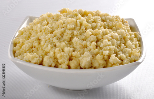 Khoya, Khoa or Mawa, condensed milk solids photo
