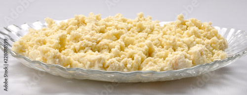 Khoya, Khoa or Mawa, condensed milk solids photo