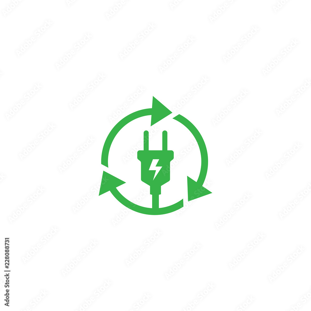 Recycle energy logo or icon vector design template Recycle energy logo or icon vector design template