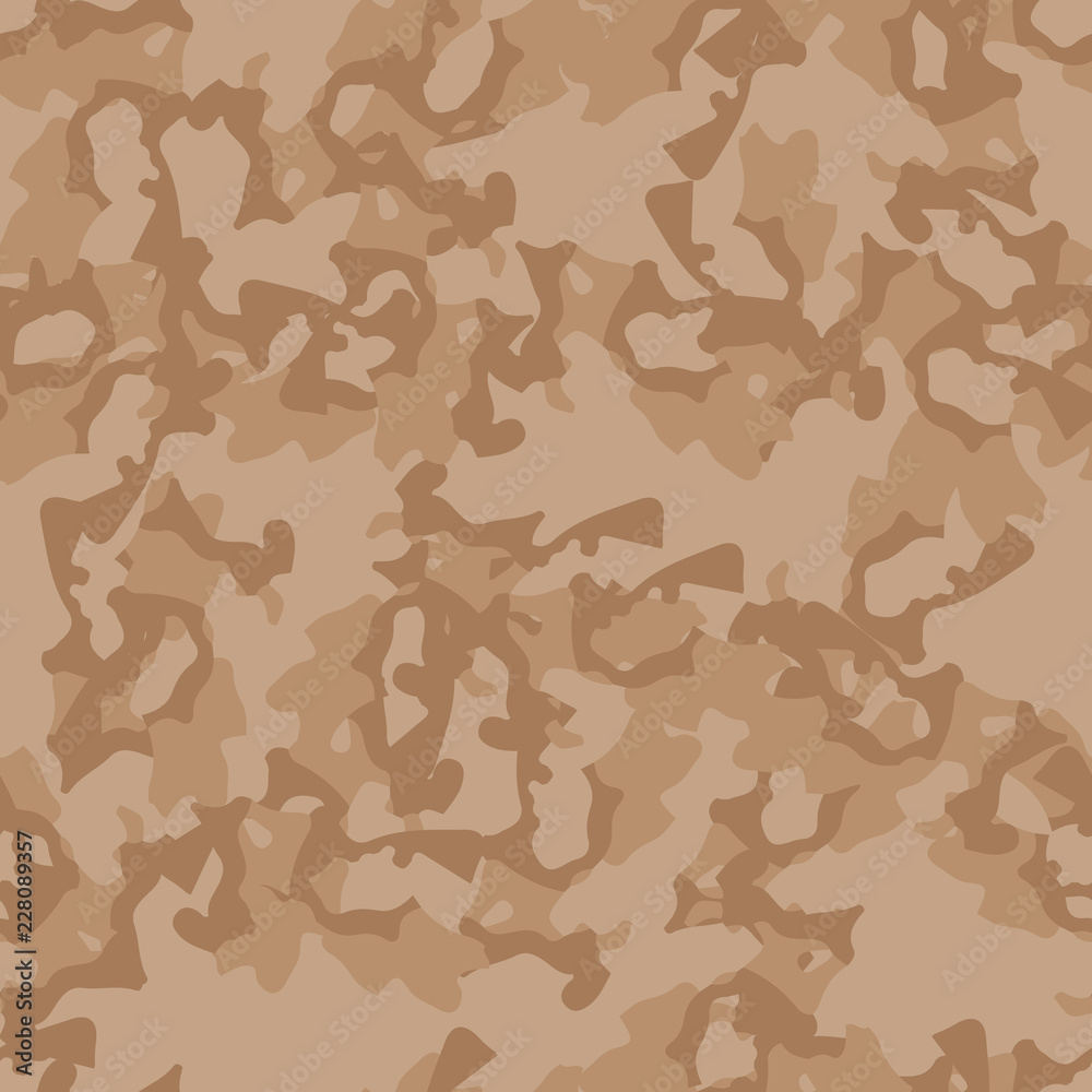 UFO military camouflage seamless pattern in different shades of beige and brown colors UFO military camouflage seamless pattern in different shades of beige and brown colors