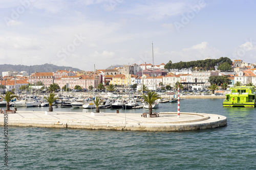 View of Setubal from marina, Portugal