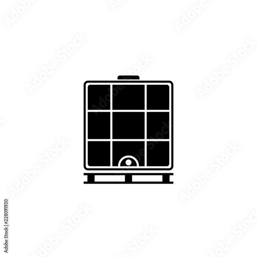 Ibc container glyph icon. Intermediate Bulk Container. Clipart image isolated on white background