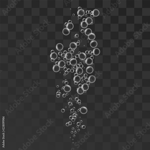 Underwater bubbles icon. Realistic illustration of underwater bubbles vector icon for web design