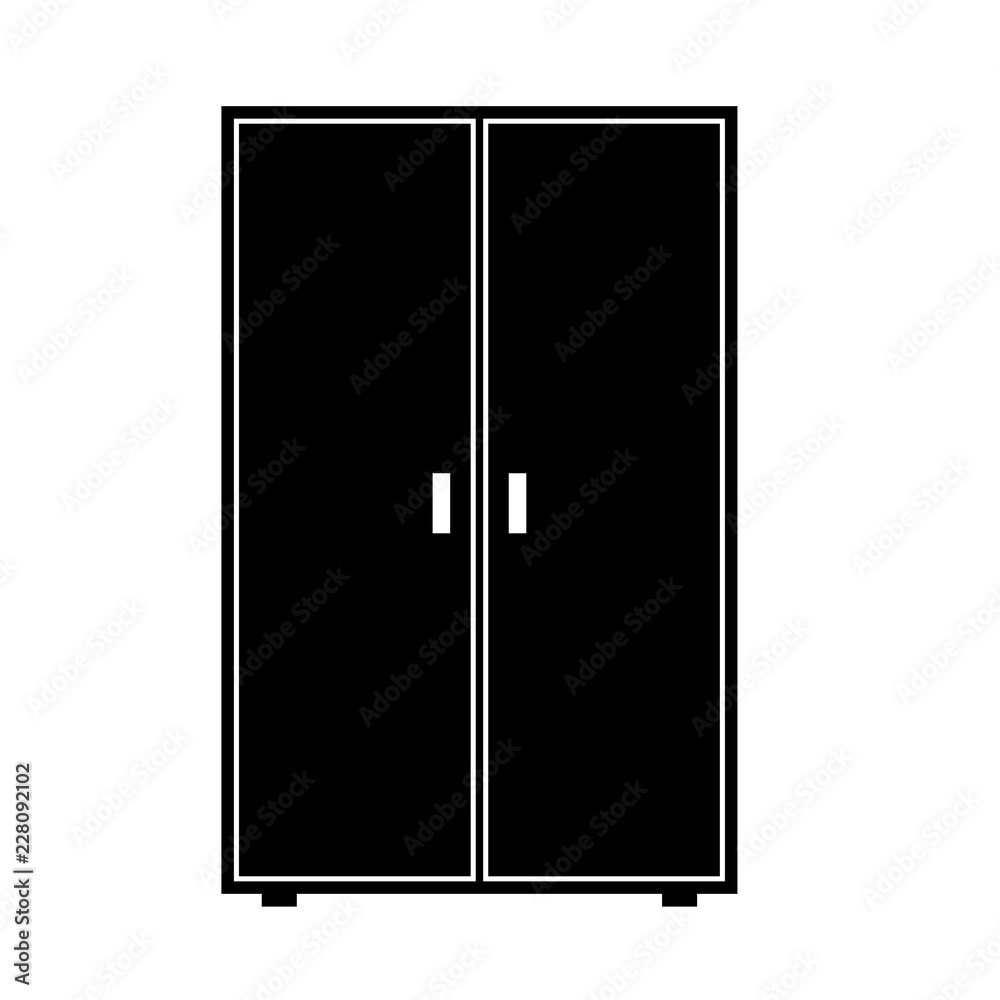 Wardrobe vector icon. Clipart image isolated on white background Wardrobe vector icon. Clipart image isolated on white background