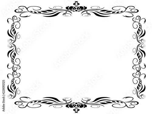 black classic decor frame