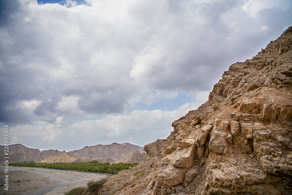 Jebel Jais mountains , Oman, and in Ras al Khaimah, United Arab Emirates