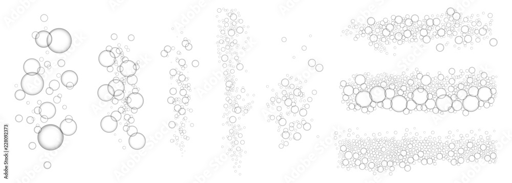 Bubbles underwater concept background. Realistic illustration of bubbles underwater vector concept background for web design - obrazy, fototapety, plakaty 