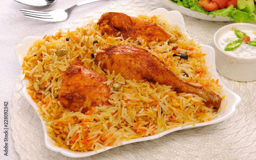 Chicken Biryani, A most delicious food in Pakistan and India photo