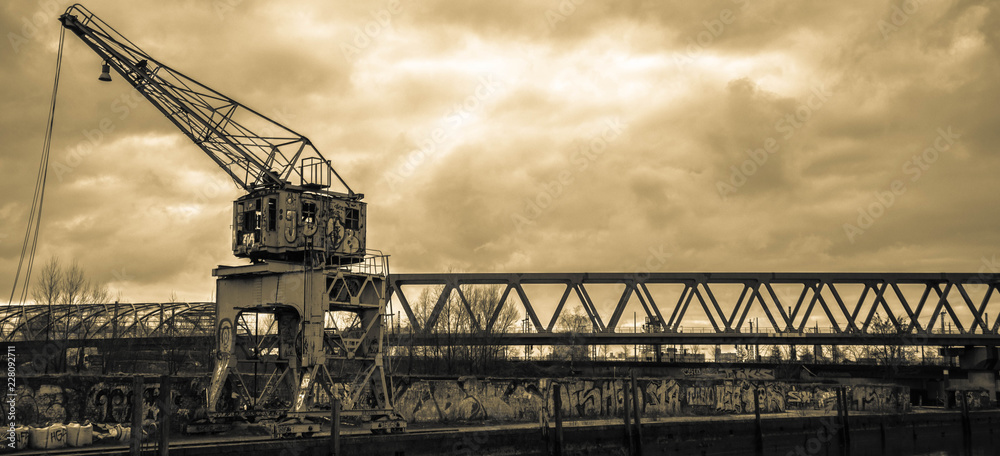 crane and bridge
