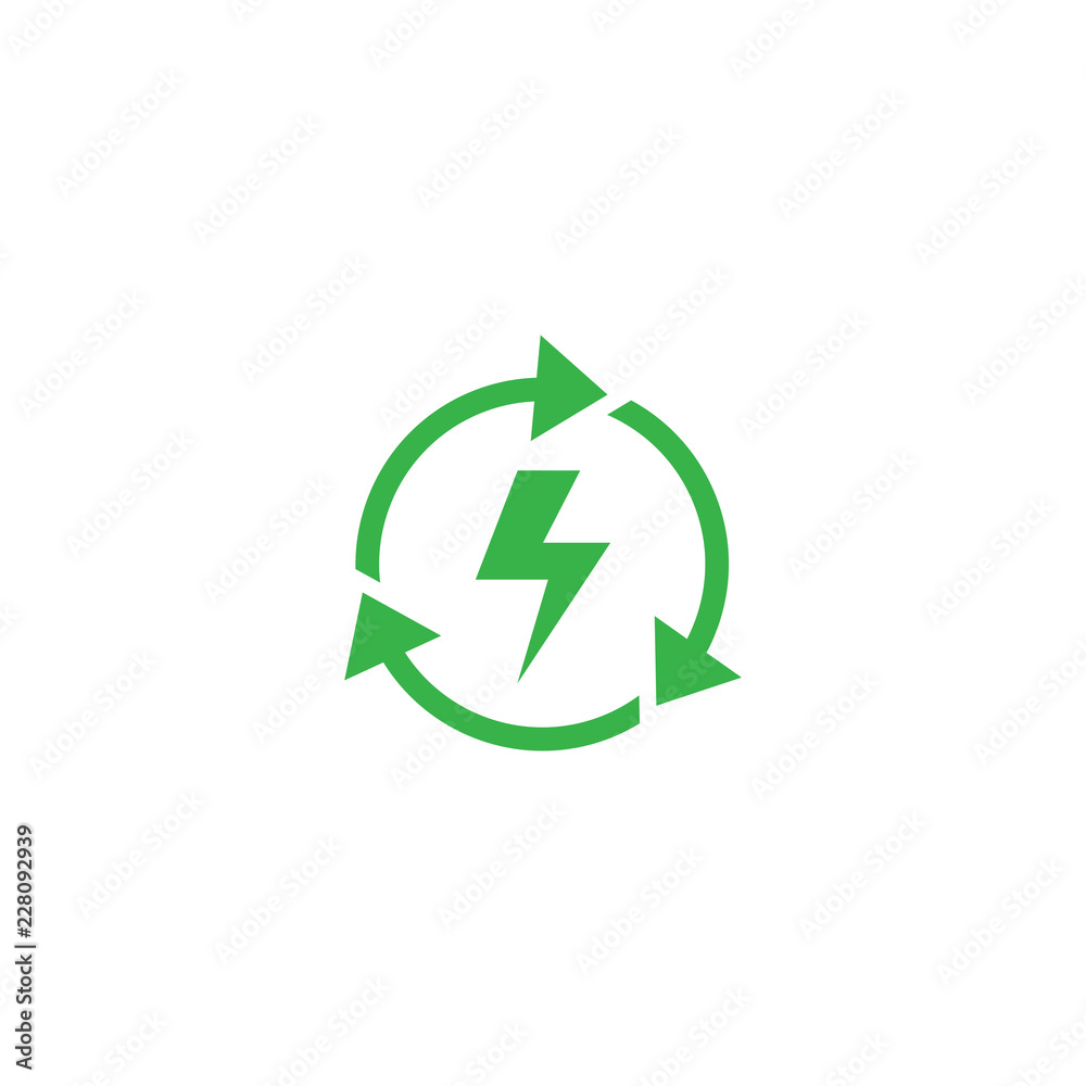 Recycle energy logo or icon vector design template Recycle energy logo or icon vector design template