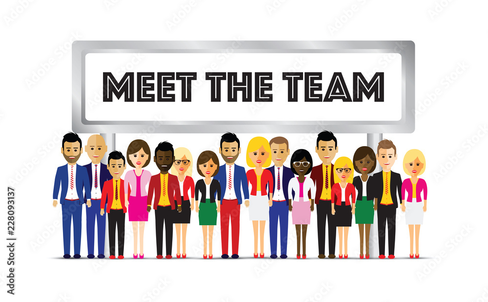 large group of different people in a team large group of different people in a team