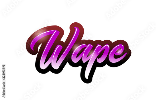 Wape logo design with decorate letters. Vector illustration.