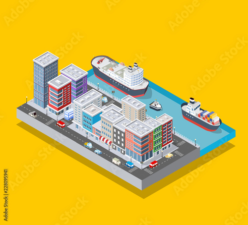 Isometric city block