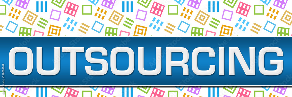 Outsourcing Colorful Random Squares Blue Stripe Outsourcing Colorful Random Squares Blue Stripe