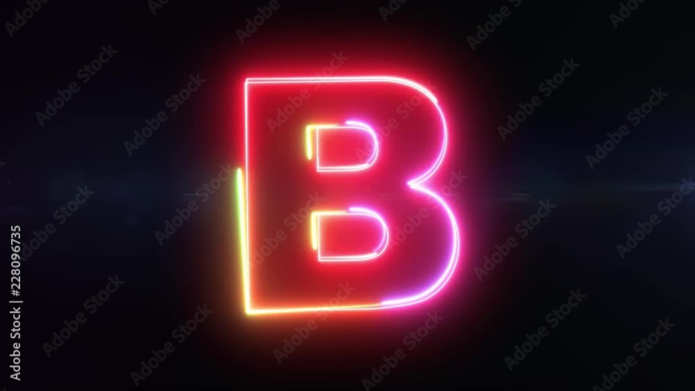 Letter B - shaking symbol outline looping on black background in 4k animation Letter B - shaking symbol outline looping on black background in 4k animation