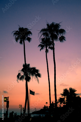 Sunset Beach Scene  Laguna Beach  California