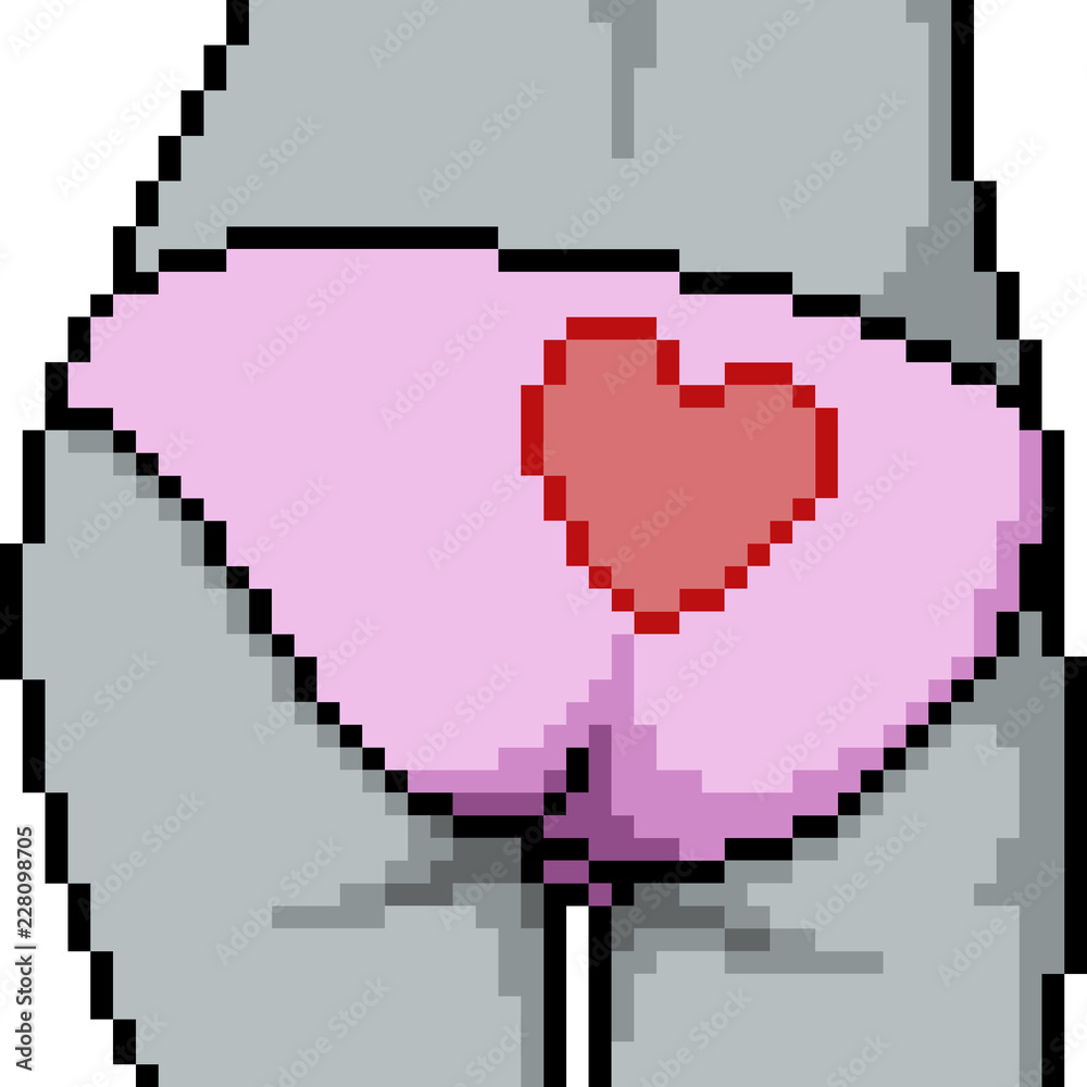 Fototapeta premium vector pixel art panty butt