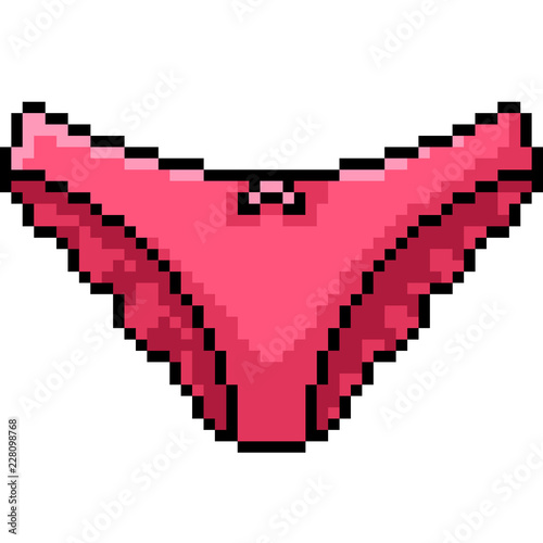 vector pixel art red panty
